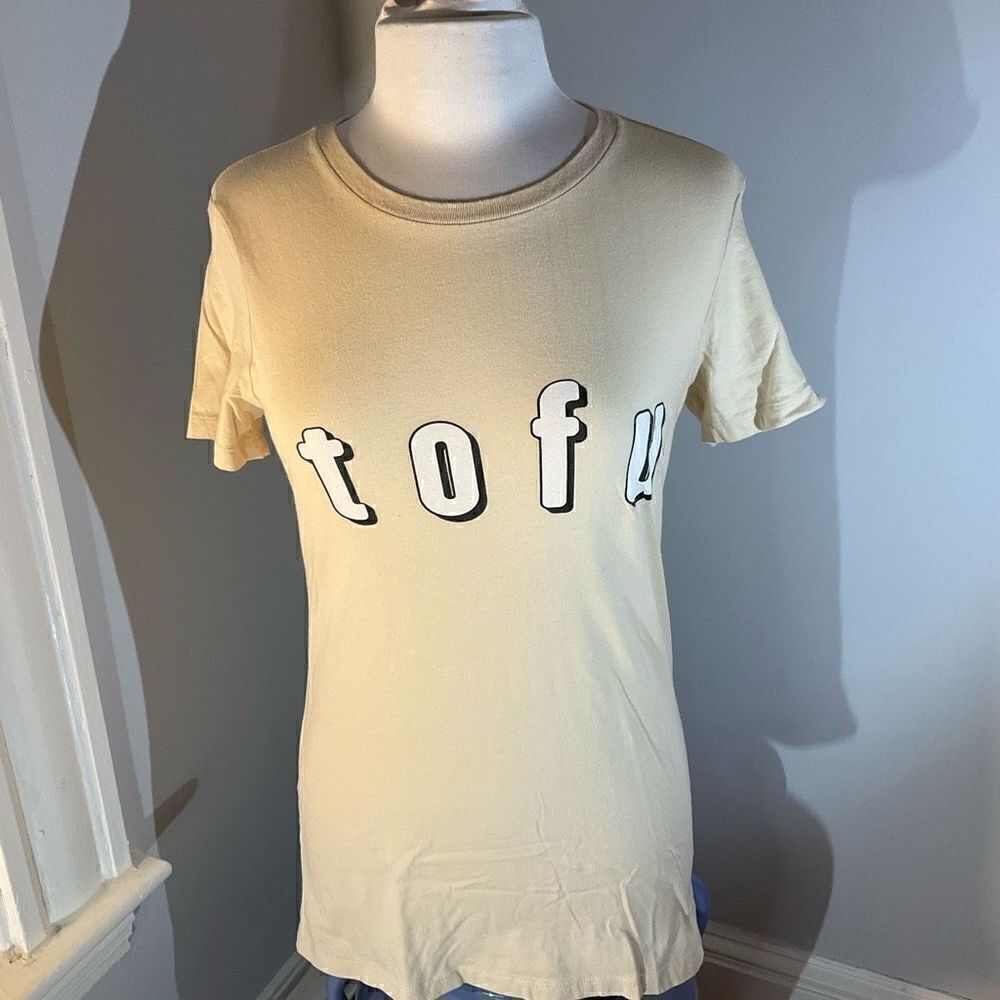 TOFU TShirt. Cream. XL. Supersoft! - Picture 1 of 6